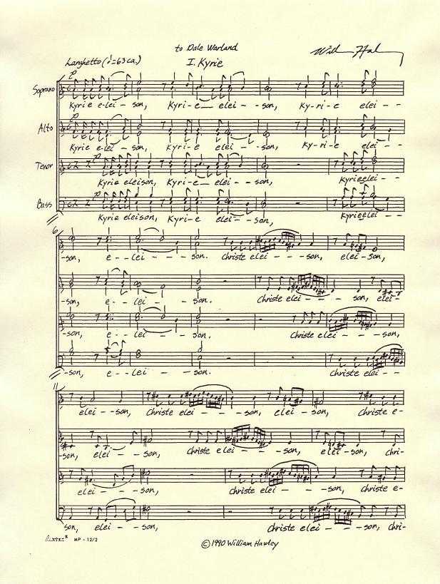 Missa Brevis first page