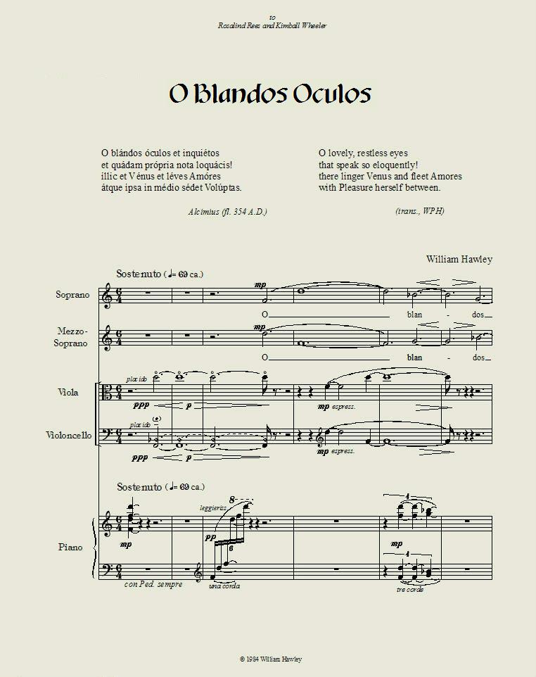 O Blandos Oculos first page