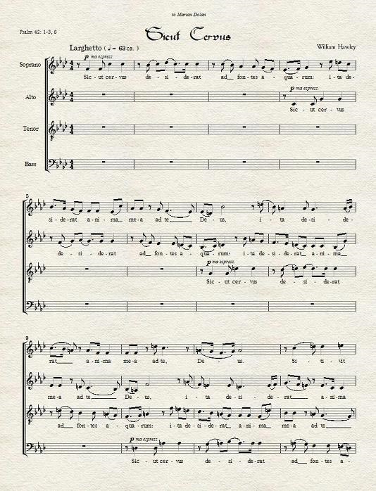 Sicut Cervus first page