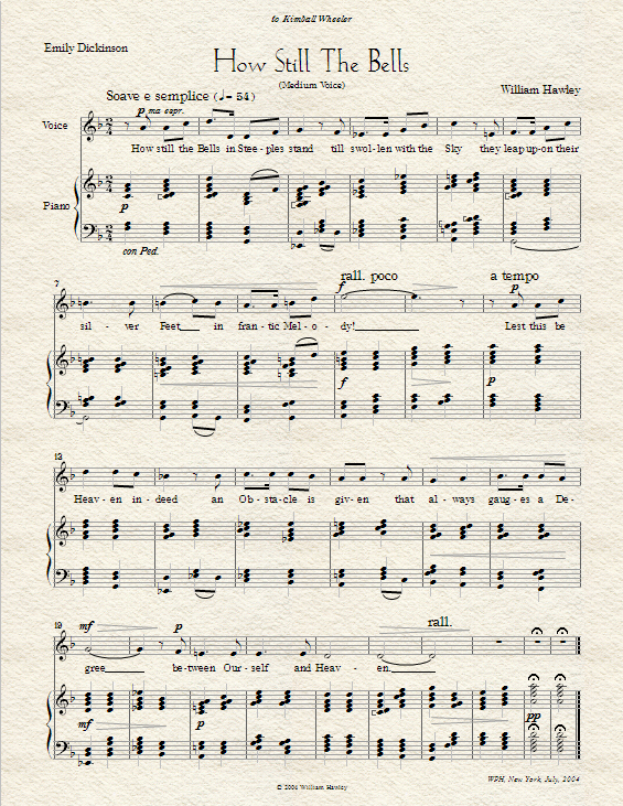 How Still The Bells first page