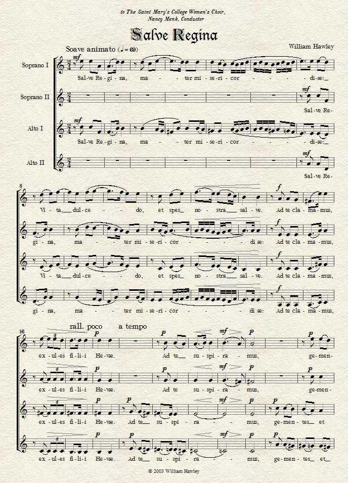 Salve Regina first page